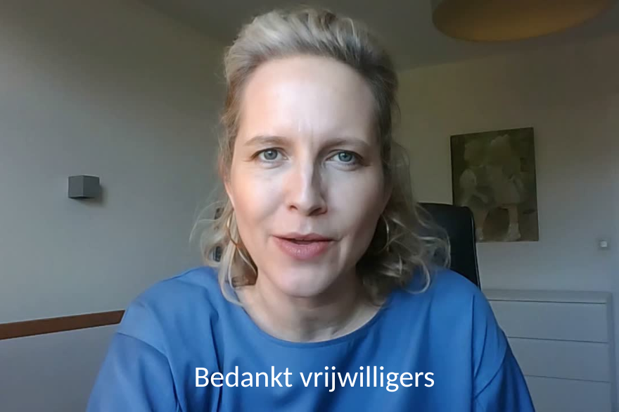 Caroline Vrijens bedankt vrijwilligers